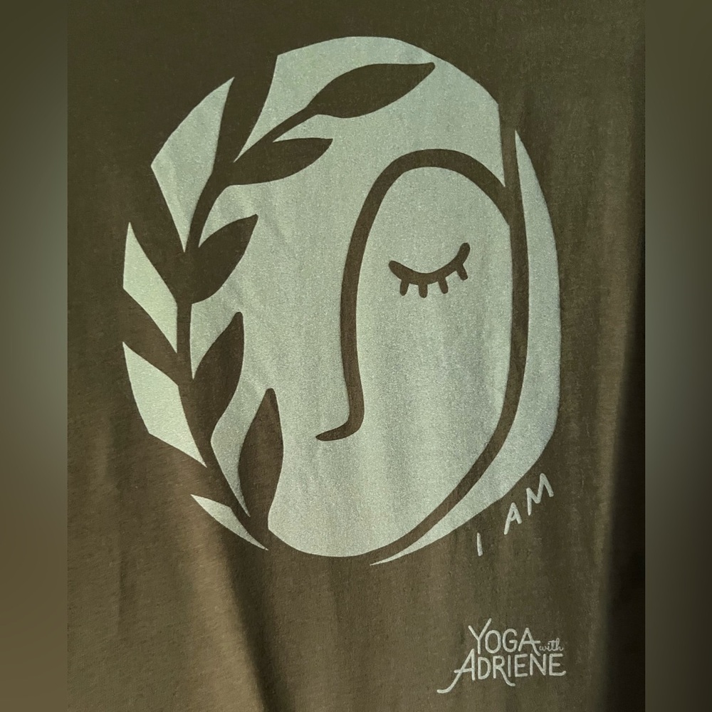 Yoga with Adrienne T-shirt. Size medium